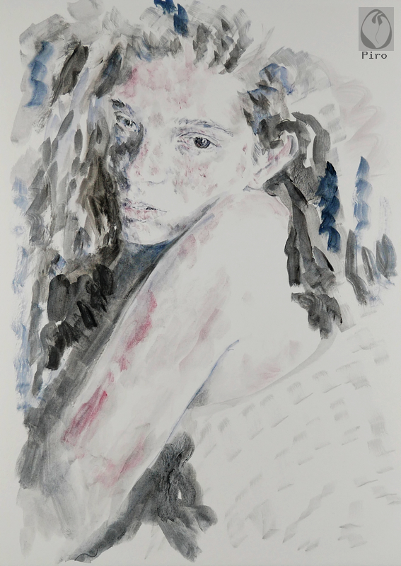 oil on paper - olio su carta di Piro